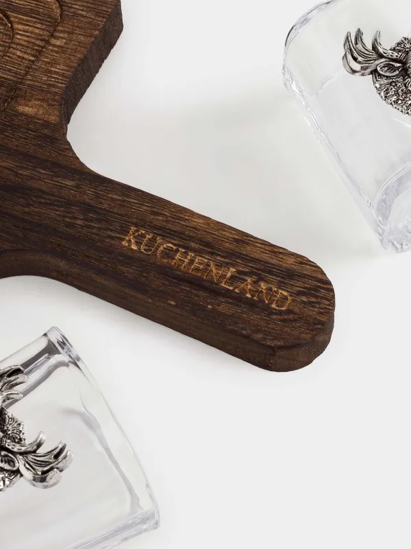 Стопка для водки, 4 шт, на подставке, Lux elements decor, image-4