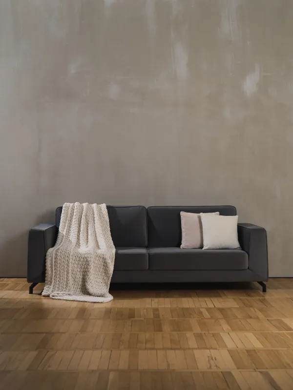 Плаид, 127x152 см, тоқылған, полиэфир, піл сүйегі, нейтрал, image-5