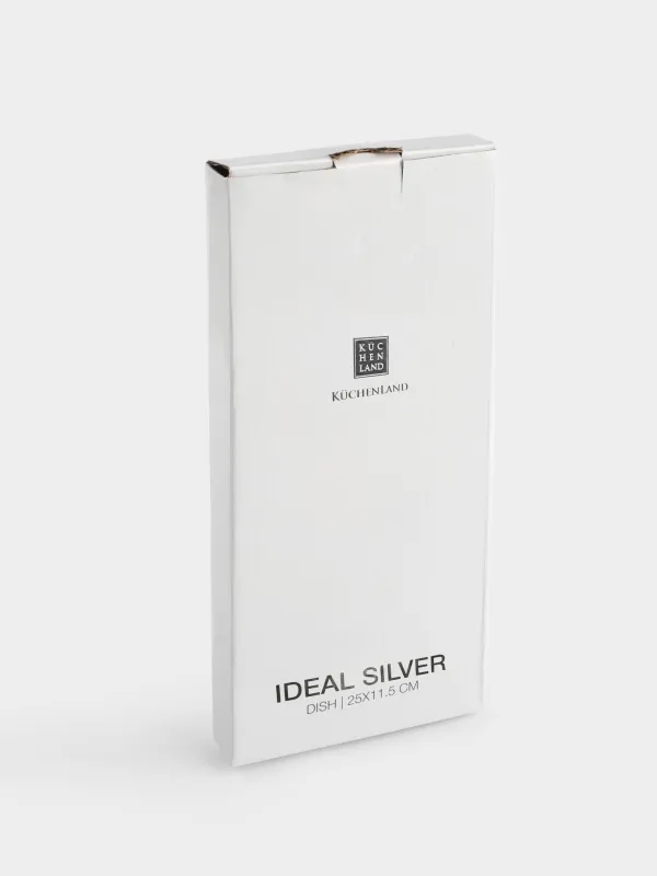 Тағам, 25х11 см, Фарфор F, сопақ, ақ, идеалды күміс, image-5