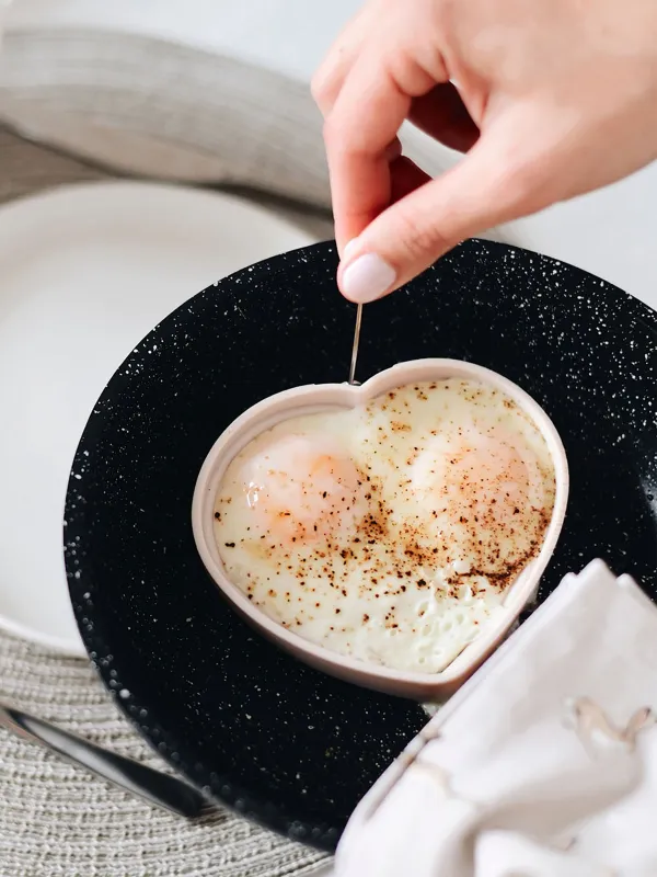 Форма для оладий/яиц, 12 см, силикон, бежевая, Сердце, Manny, image-6