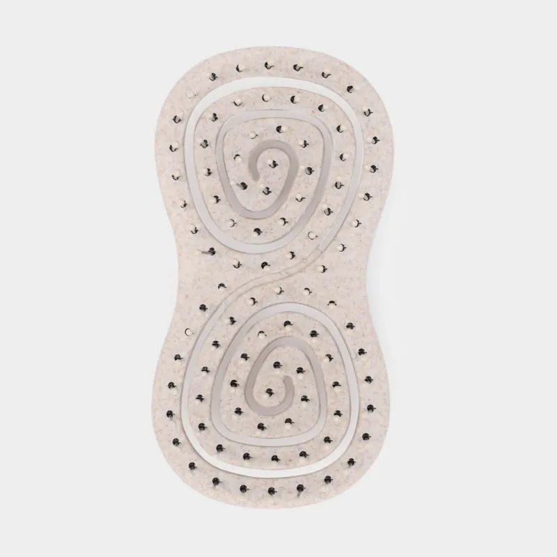 Расческа массажная для волос, 9х6 см, дорожная, растительное волокно/пластик, бежевая, Zipo