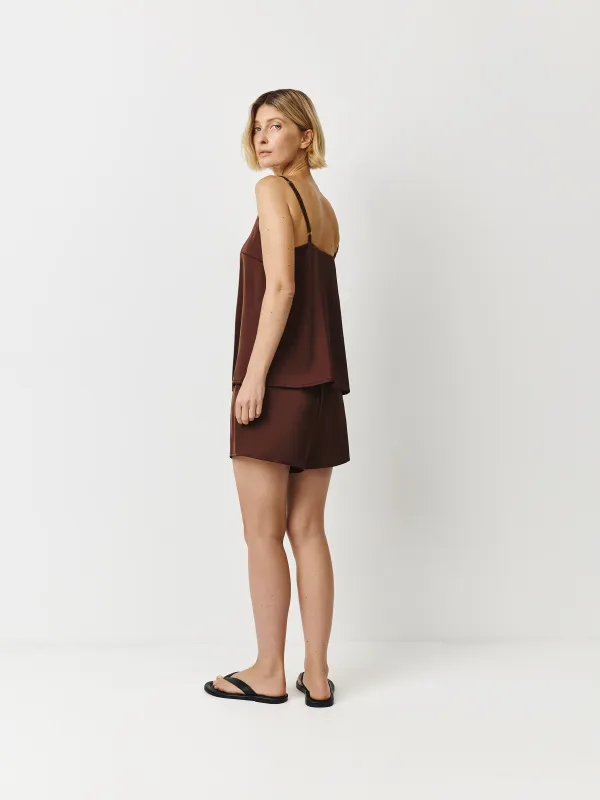 Әйелдер шорттары, үйге арналған, өлшемі L, полиэстер, қоңыр, Derin, image-4