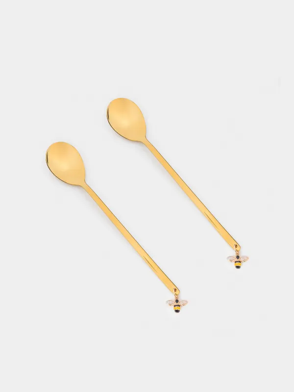 Десерт қасығы, 14 см, 2 дана, болат, алтын, Ара, Honey, image-1