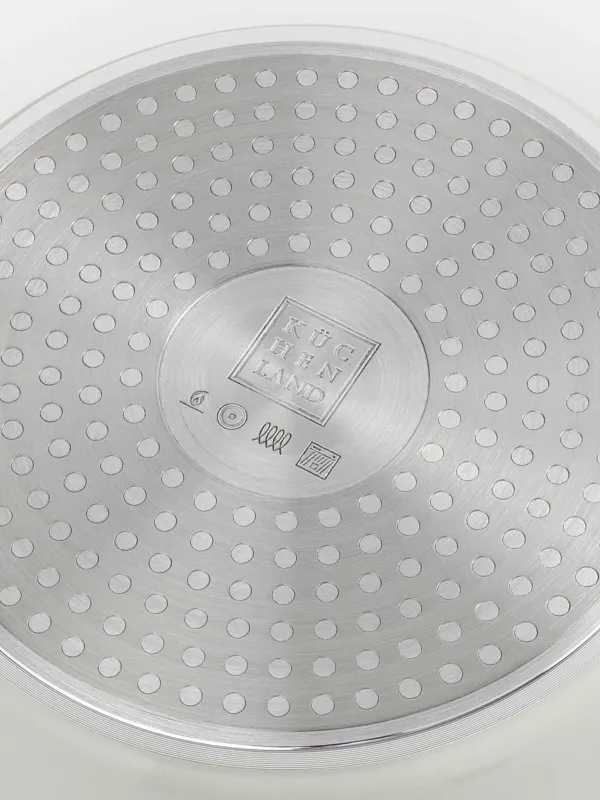 Кәстрөл, 20 см, 2,3 л, қақпағы бар, қапталған, алюминий, сүт түсті, Sentimentality, image-3