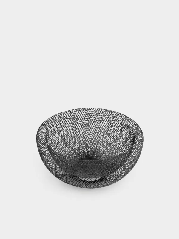 Жеміс себеті, 29 см, металл, қара, X-Loft, image-1