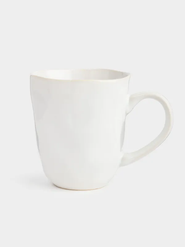 Саптыаяқ, 350 мл, керамика, ақ, Жиегі бұдыр, Bumpy, image-0