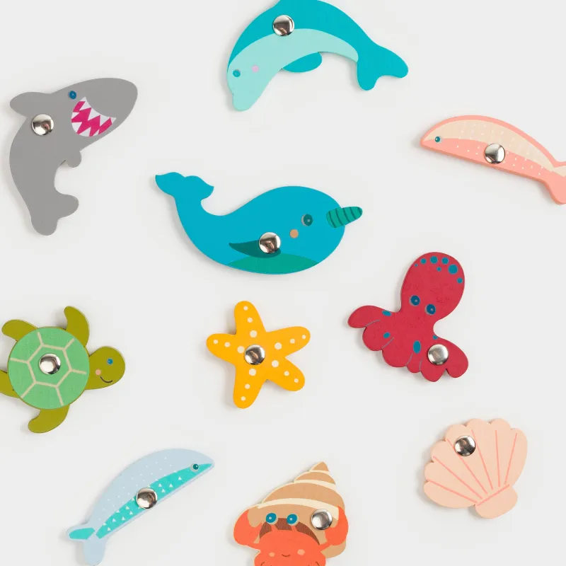 Ойын жиынтығы, 13 зат, ағаш/магнит, Магнитті балық аулау, Game, image-4