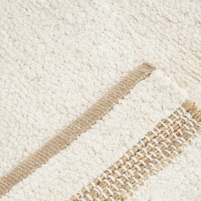 Коврик, 60х90 см, джут/хлопок, бежевый, Haven, image-5