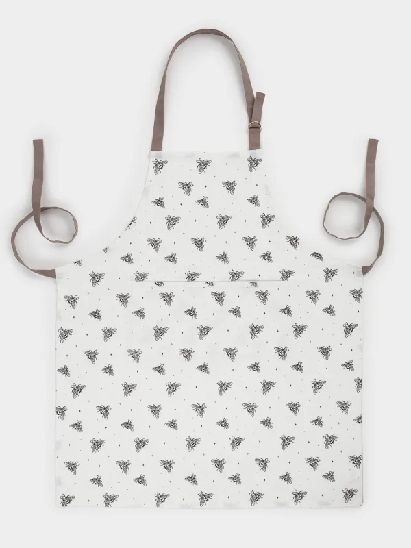 Алжапқыш, 70х85 см, мақта, сарғылт-қоңыр, Аралар, Honey, image-0