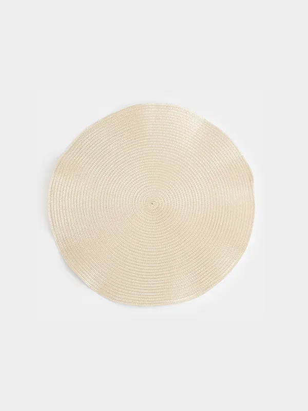 Аспаптарға арналған майлық, 38 см, полипропилен, дөңгелек, сарғылт-қоңыр, Толқынды жиектер, Circle wave, image-0