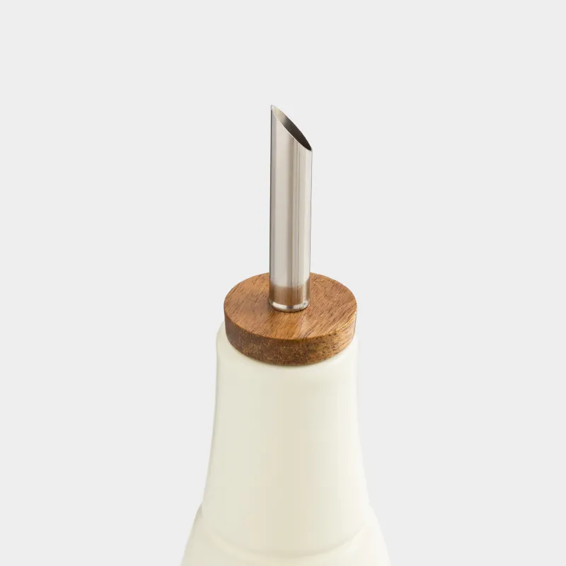 Май немесе сірке суға арналған бөтелке, 220 мл, диспенсері бар, керамика/ағаш, сарғылт-қоңыр, Laneri, image-2