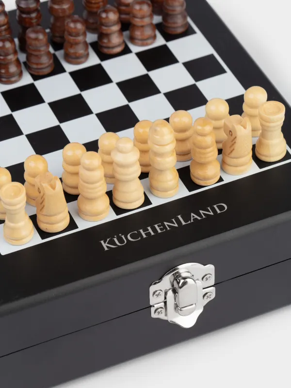 Сомелье жиынтығы, 4 зат, қорапта, болат / пластик / ағаш, қара, шахмат, бар, image-5