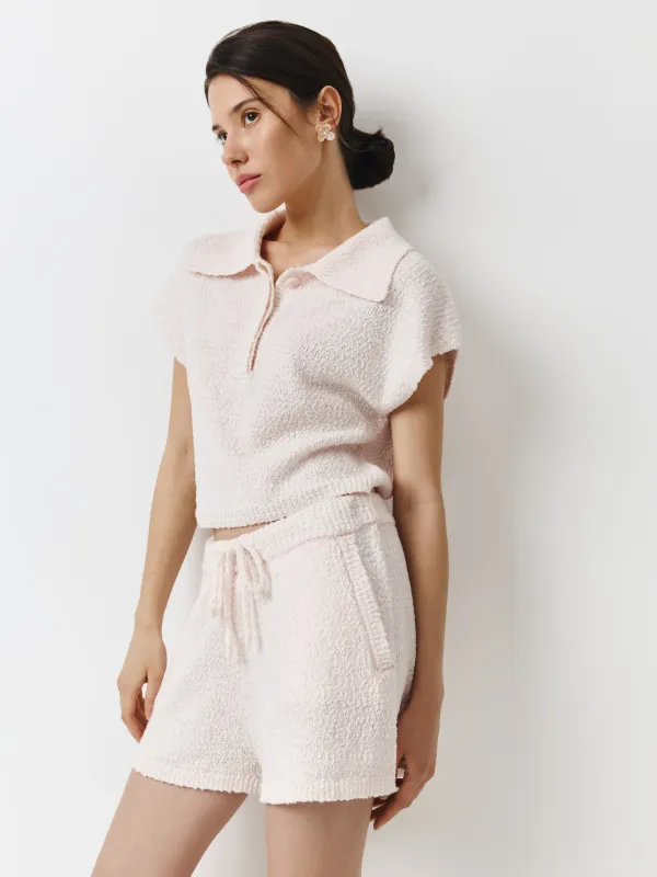 Джемпер женский, с воротником-поло, розовый, Sigrid, image-0