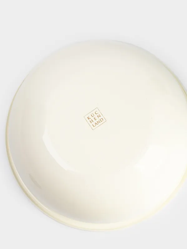 Тостаған, 2,4 л, эмальданған металл, сүт түстес, алтын жиегі бар, Үй, Emamel, image-3