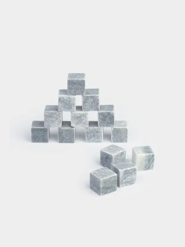 Сусындарды салқындатуға арналған текшелер жиынтығы, 16 пр, қысқышпен, стеатит / Болат, бар, image-2