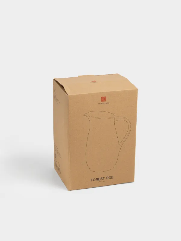 Кувшин, 1,4 л, керамика, молочный, Ветви, Forest ode, image-5