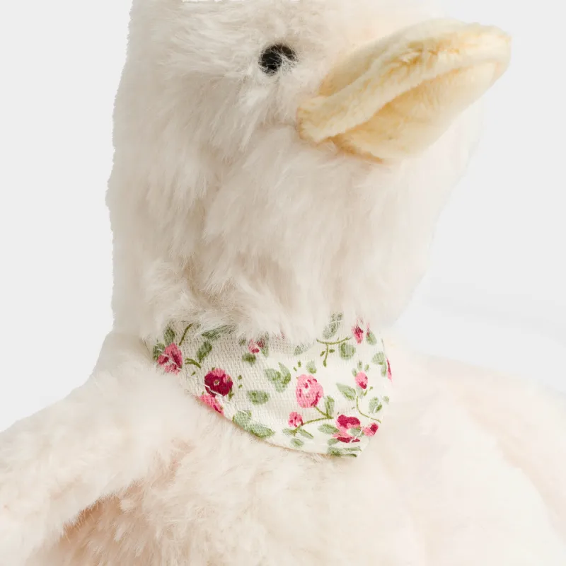 Игрушка, 19 см, мягкая, полиэстер, белая, Утенок, Duck toy, image-1
