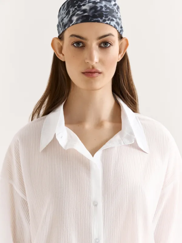 Әйелдер орамалы, 70х70 см, полиэстер, қара және сұр, жануарларға арналған баспа, Kerchief, image-5