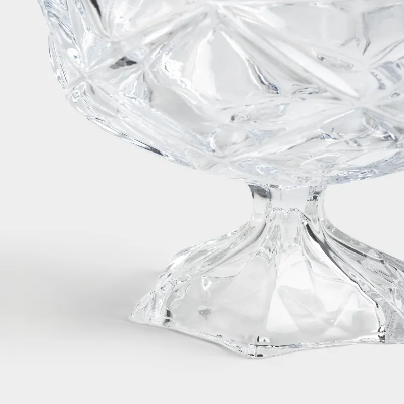 Жеміс вазасы, 19х17 см, аяқты, шыны Р, Rhomb, image-2