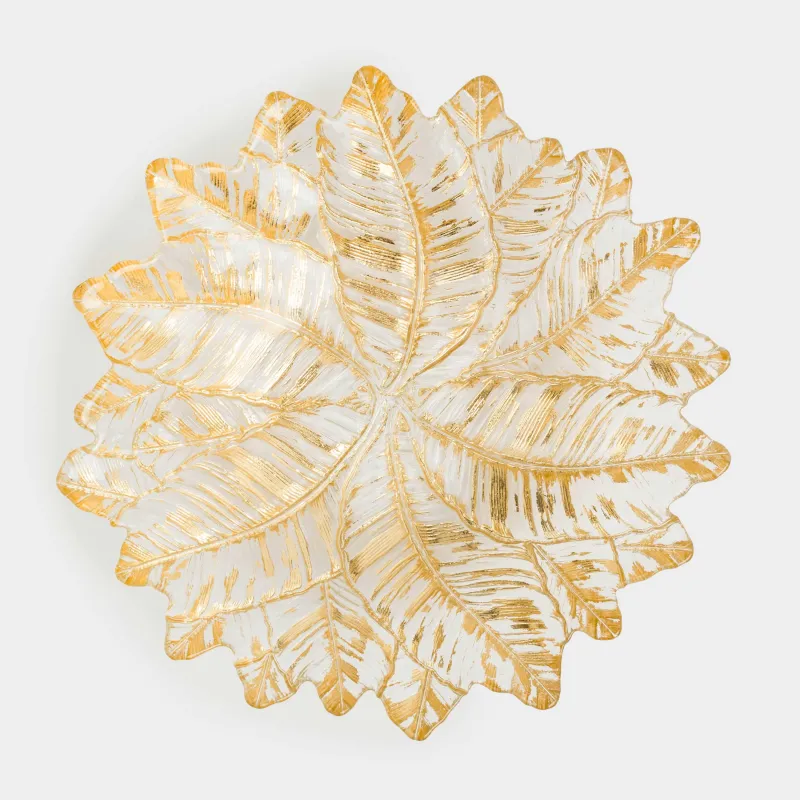 Жеміс вазасы, 31х7 см, шыны, алтын, Гүл, Fleur, image-2