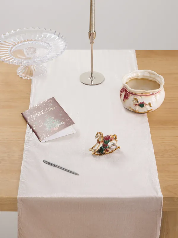 Үстел төсеніші, 40х160 см, барқыт, сарғылт-қоңыр, Winter Antarctica, image-3