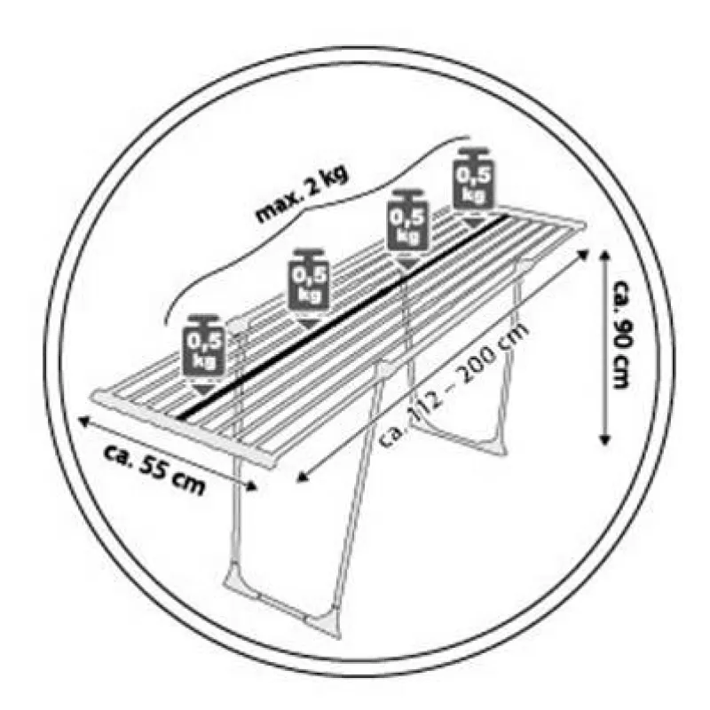 Киімге арналған еден кептіргіші, 200х55 см, жылжымалы, металл, сарғылт, Compact, image-6