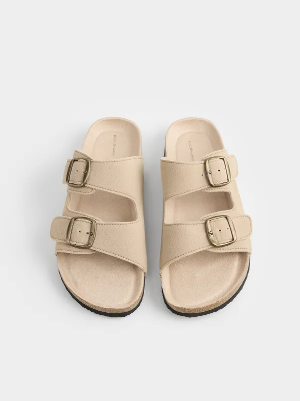 Әйелдер тәпішкелері, өлшемі 36, бекіткіші бар, полиуретан/жасанды күдері, сарғылт-қоңыр, Creola, image-5