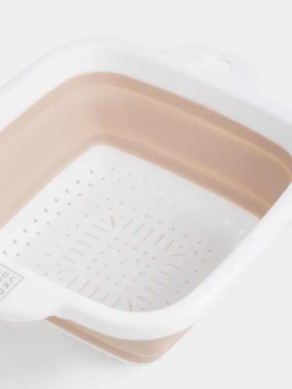Дуршлаг, бежевый, Foldaway, image-3