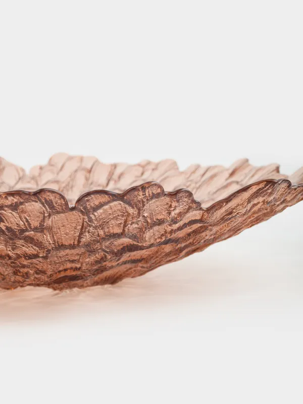 Ваза для фруктов, 39х8 см, стекло Р, коричневая, Pion color, image-2