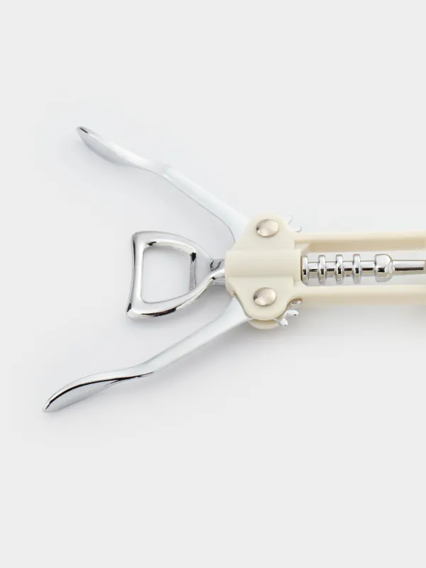 Штопор рычажный, 16 см, металл/пластик, светло-серый, Regular, image-3