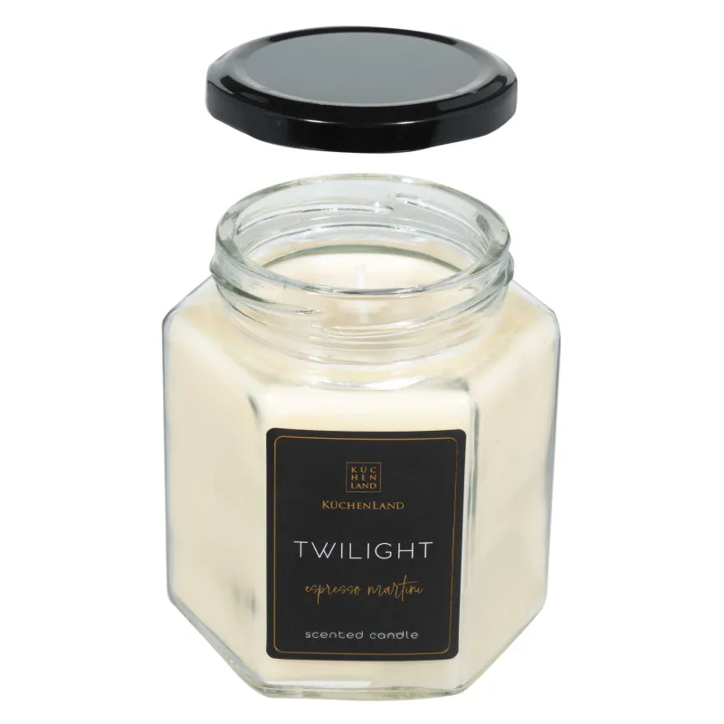 Свеча ароматическая, 10 см, в подсвечнике, с крышкой, стекло, Espresso Martini, Twilight, image-1