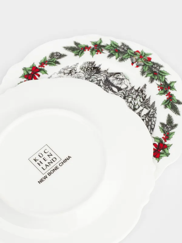 Тәтті тағам тәрелкесі, 20 см, 2 дана, фарфор N, ақ, Ормандағы үй, Forest house, image-5