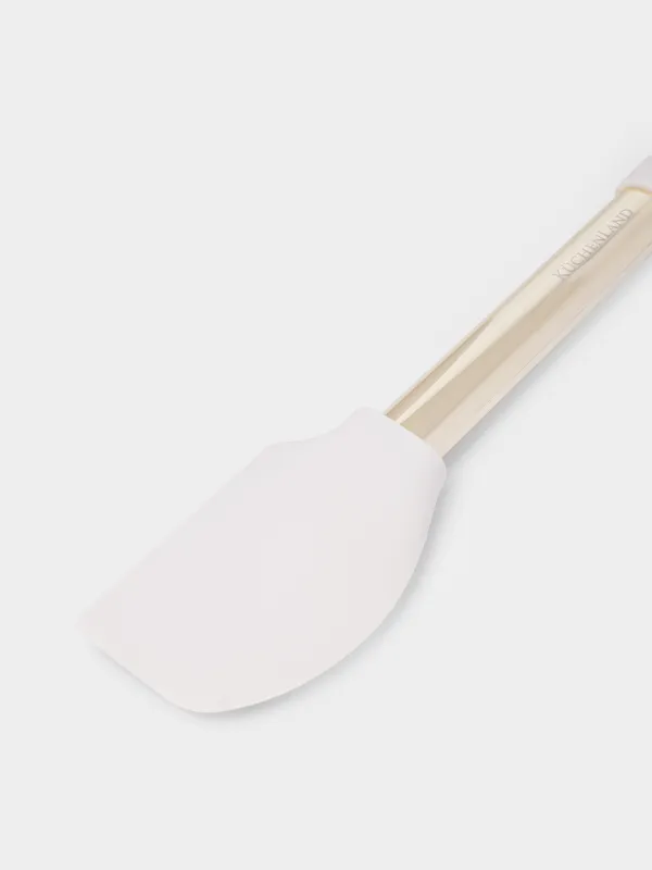 Лопатка-шпатель, 33 см, силикон/сталь, молочно-золотистая, Apiro, image-3