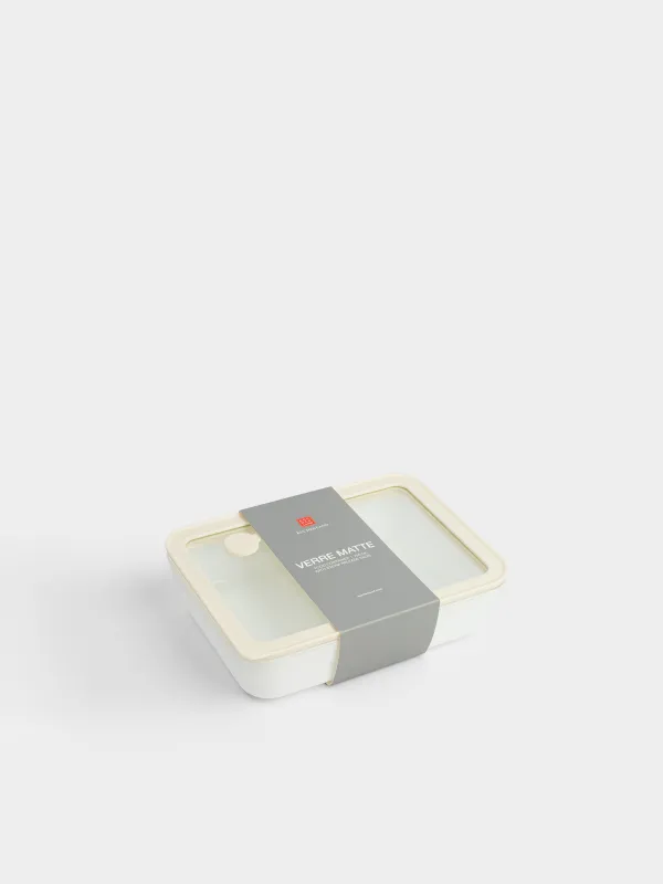 Контейнер, 780 мл, клапаны бар, шыны Т/силикон, тікбұрышты, сүт түстес, Verre matte, image-5