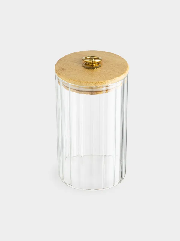 Сусымалы азық-түлік Банкі, 800 мл, бамбук Шыны, Camellia, image-1