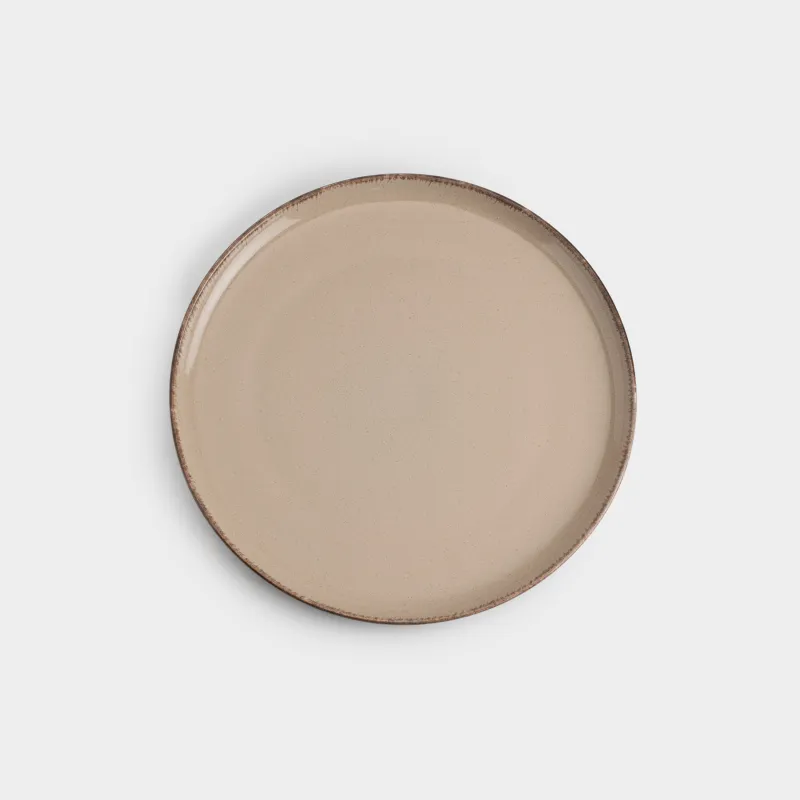 Түскі ас тәрелкесі, 28 см, керамика K, қоңыр, дақты, Speckled brown
