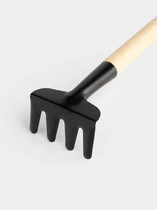 Жабық өсімдіктерге арналған құралдар жинағы, 17 см, 2 PR, металл / ағаш, қара, бақша, image-4