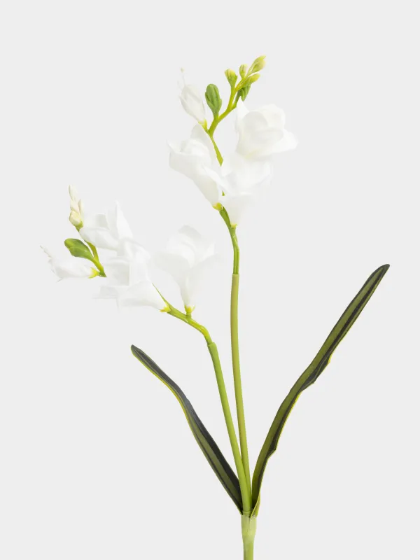 Ветка декоративная, 75 см, полиуретан, Белая фрезия, Flower garden, image-1