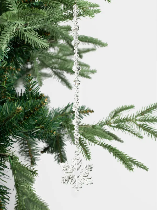 Шырша ойыншығы, 30 см, шыны, Қар ұшқыны, Ice crystal, image-3