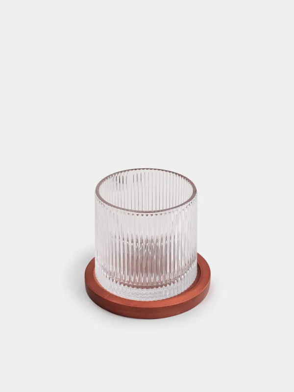 Виски стақаны, 9 см, 260 мл, тұғырда, шыны Р/ағаш, Ribby, image-1