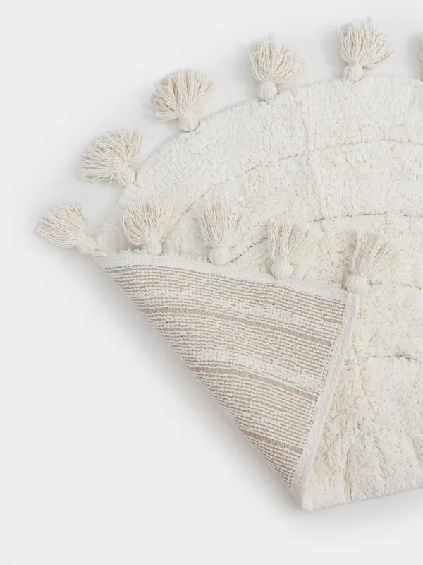 Кілемше, 50x80 см, шашағы бар, мақта, сүт түстес, Арка, Arch, image-2