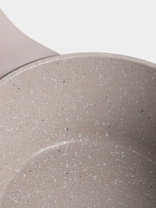 Ковш, 16 см, 1,1 л, с крышкой, с покрытием, алюминий, серый, Ginelli, image-3