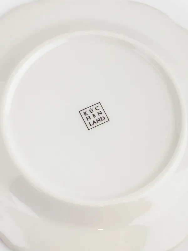 Тіскебасар тәрелкесі, 19 см, 2 дана, фарфор P, ақ және сарғылт-қоңыр, Джунгли, Tropical, image-5