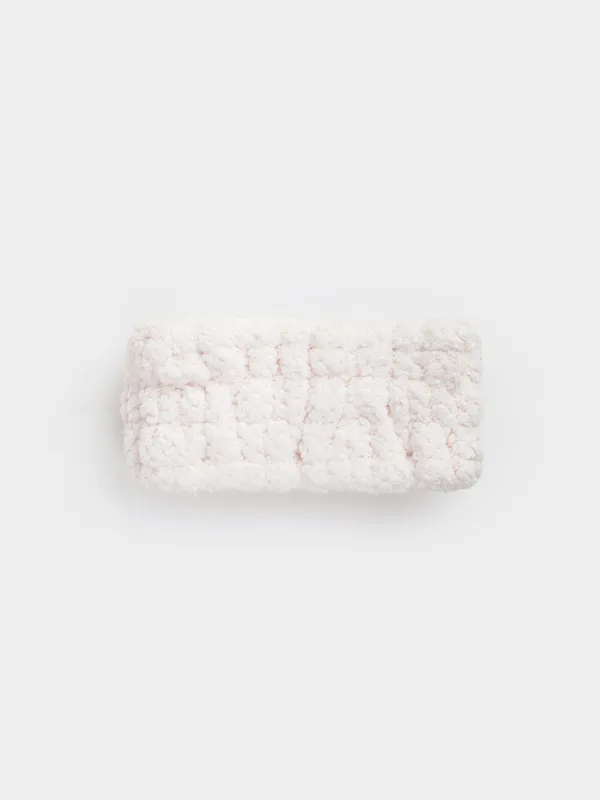 Шашқа арналған резеңке, 16х9 см, флис, сүт түстес, бантик, Ratine, image-3