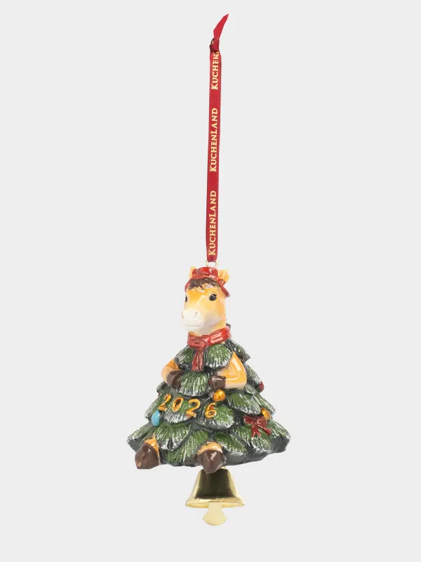 Шырша ойыншығы, 10 см, полирезин, түс, Қоңырауы бар ат, Figure christmas, image-2