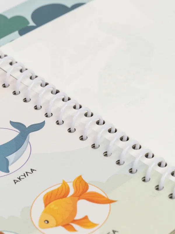 Су бояу кітабы, 19х19 см, 10 л, қайта пайдалануға болады, маркері бар, картон, Динозаврлар, Creative aqua, image-5