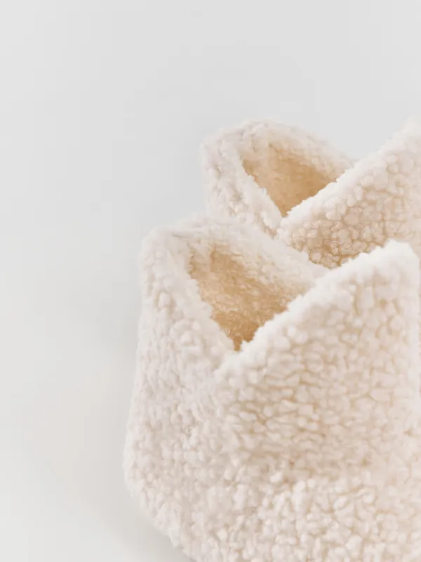 Әйелдер тәпішкелері, үйге арналған, өлшемі 36-37, ұзын, шерпа, сүт түстес, Cozy winter, image-2