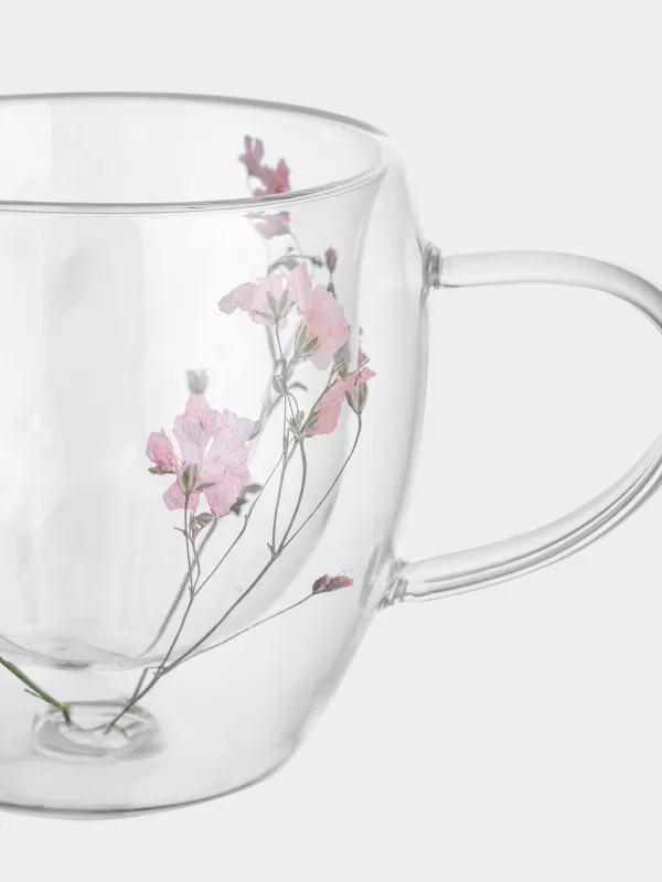 Саптыаяқ, 250 мл, 2 дана, шыны Б, ішінде кептірілген гүлдері бар, Air decor, image-4