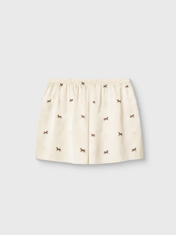 Әйелдер шорттары, үйге арналған, өлшемі S, полиэстер/эластан, сүт түстес, Жылқы, Luanne, image-4