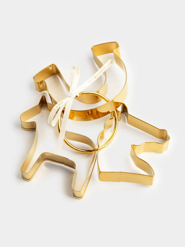 Набор форм для печенья, 3 шт, сталь, золотистый, Лошадь/Подкова, Bakery gold, image-1